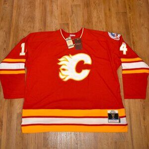 NWT Mitchell & Ness NHL Dark Jersey Calgary Flames Theo Fleury  Sz 3XL